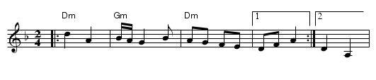Pera Ston Pera Kambo - staff notation