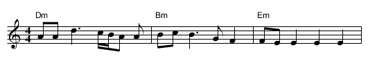 Perach Zahav - staff notation