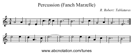 Percussion (Fanch Marzelle) - staff notation