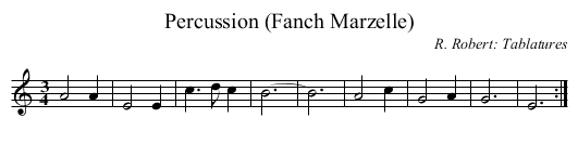 Percussion (Fanch Marzelle) - staff notation