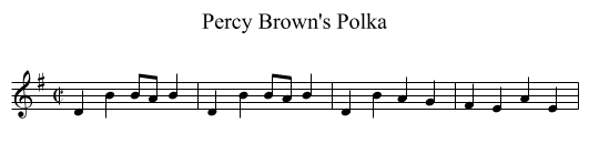 Percy Brown's Polka - staff notation
