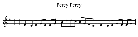 Percy Percy - staff notation