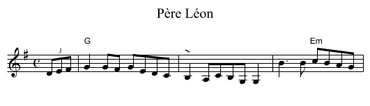 Père Léon - staff notation