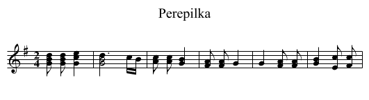 Perepilka - staff notation