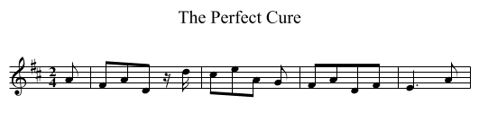 Perfect Cure, The - staff notation
