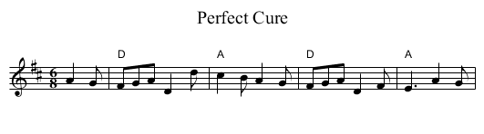 Perfect Cure - staff notation