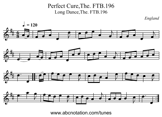 Perfect Cure,The. FTB.196 - staff notation