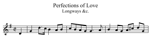 Perfections of Love - staff notation