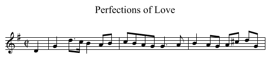 Perfections of Love - staff notation