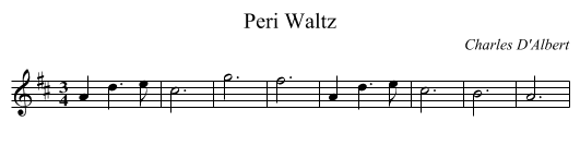 Peri Waltz - staff notation
