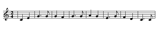 Pericote - staff notation
