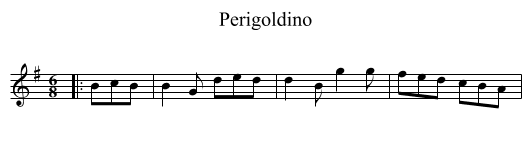 Perigoldino - staff notation