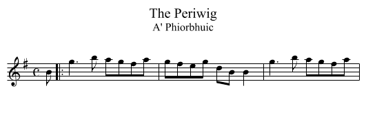 Periwig, The - staff notation