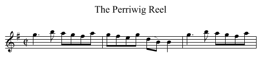 Perriwig Reel, The - staff notation