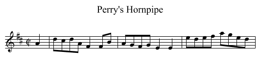 Perry's Hornpipe - staff notation