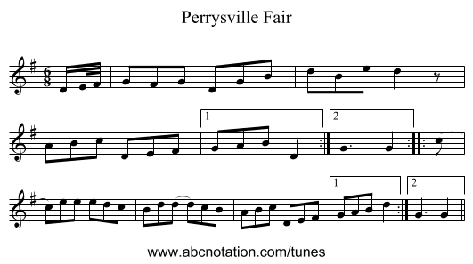 Perrysville Fair - staff notation