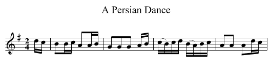 Persian Dance, A - staff notation