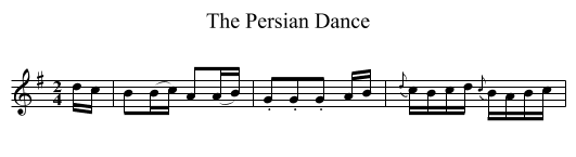 Persian Dance, The - staff notation