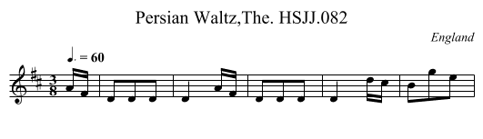 Persian Waltz,The. HSJJ.082 - staff notation