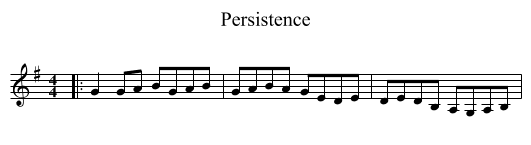 Persistence - staff notation