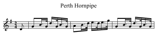 Perth Hornpipe - staff notation