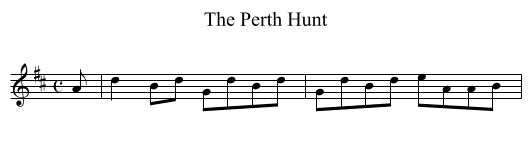 Perth Hunt, The - staff notation