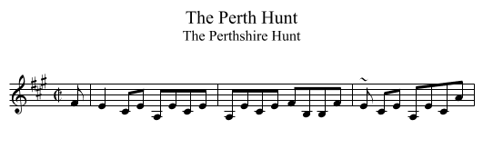 Perth Hunt, The - staff notation