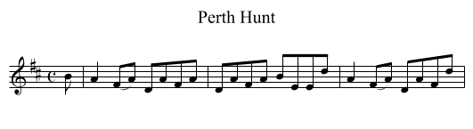 Perth Hunt - staff notation