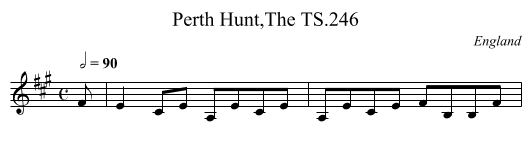 Perth Hunt,The TS.246 - staff notation