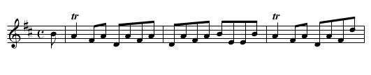 Perth Shire Hunt. JBut.706 - staff notation