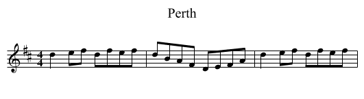 Perth - staff notation