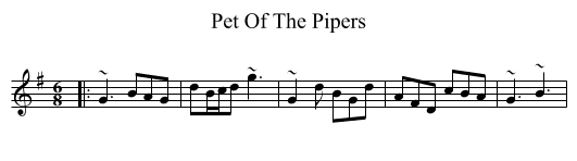 Pet Of The Pipers - staff notation