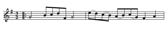 Petar's Hornpipe - staff notation