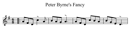 Peter Byrne's Fancy - staff notation