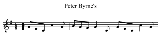 Peter Byrne's - staff notation