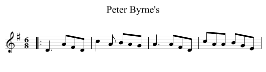 Peter Byrne's - staff notation