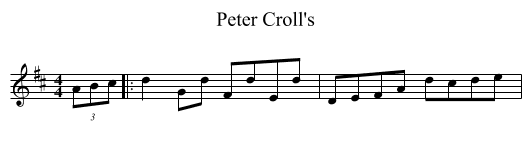 Peter Croll's - staff notation