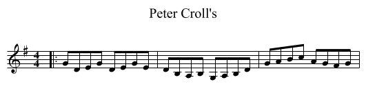 Peter Croll's - staff notation