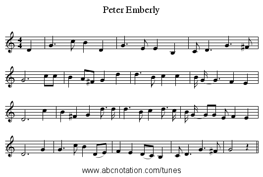 Peter Emberly - staff notation