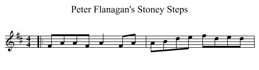 Peter Flanagan's Stoney Steps - staff notation