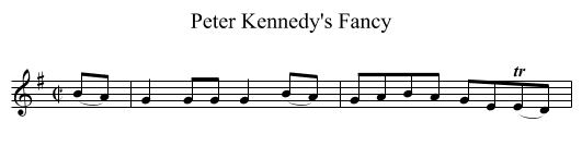 Peter Kennedy's Fancy - staff notation