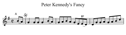 Peter Kennedy's Fancy - staff notation