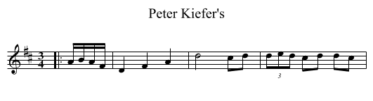 Peter Kiefer's - staff notation