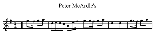 Peter McArdle's - staff notation