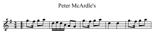 Peter McArdle's - staff notation