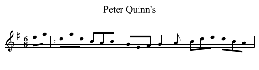 Peter Quinn's - staff notation