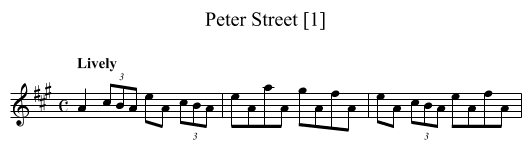Peter Street [1] - staff notation