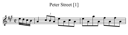 Peter Street [1] - staff notation