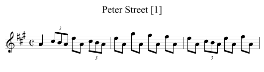 Peter Street [1] - staff notation
