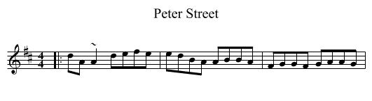 Peter Street - staff notation